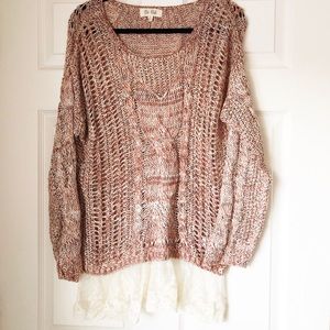 ModCloth Sweater with Lace Trim